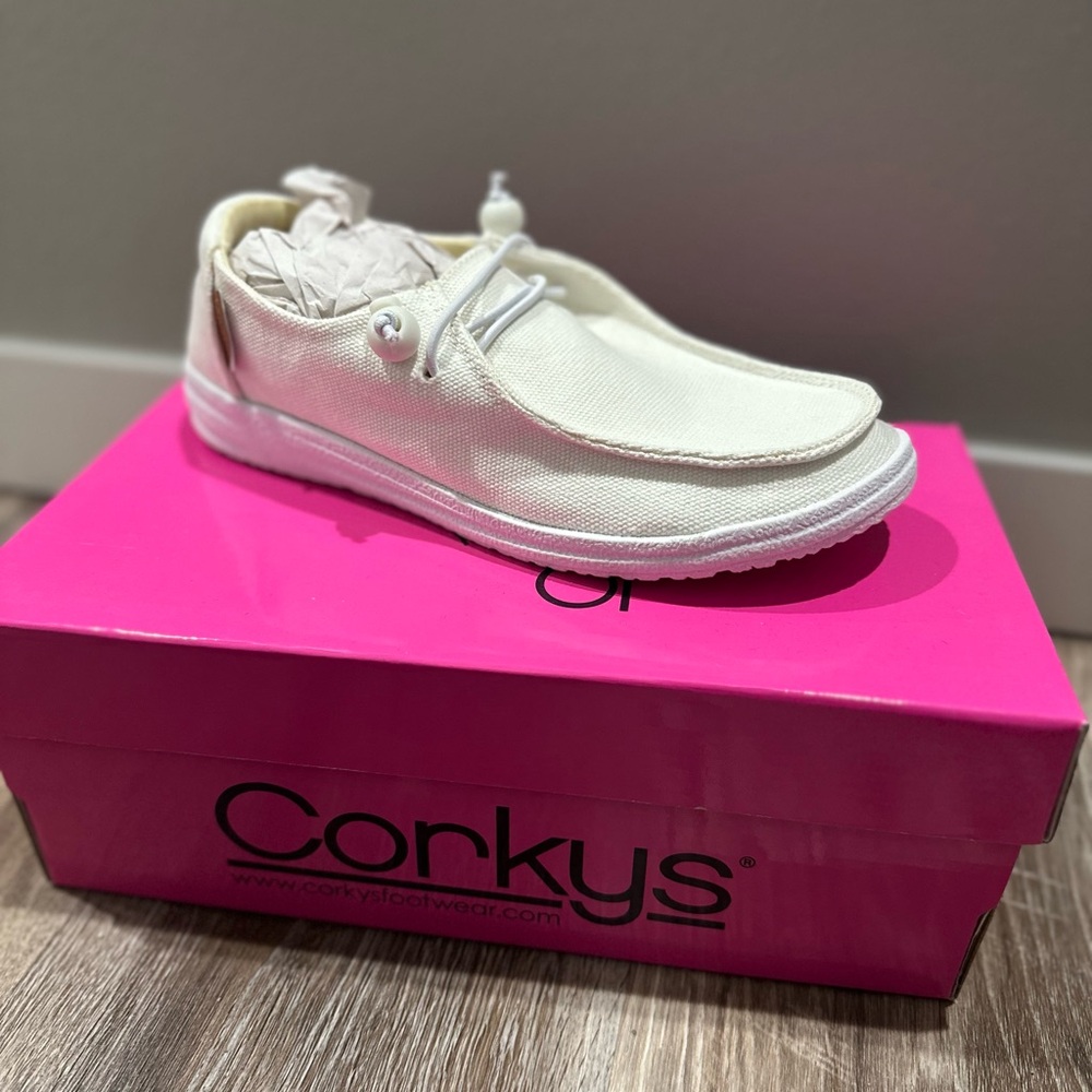 Corkys White kayak Slip-On Comfort Shoes